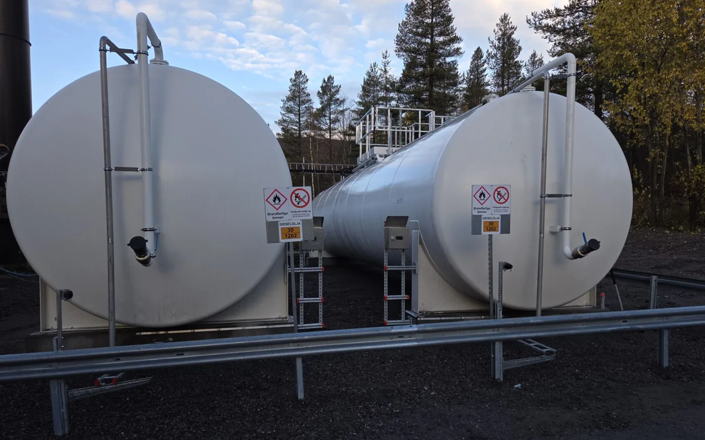 Cisterner för bioolja i ett industriellt energiomställningsprojekt